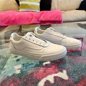 White Leather Vans